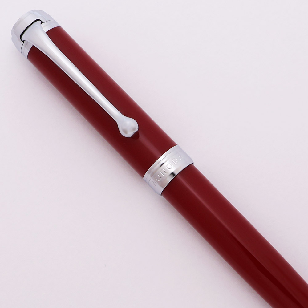 AURORA TALENTUM ボールペン RED Aurora Talentum Ballpoint Pen - Red w Chrome Trim (Excellent